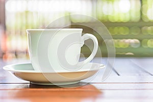 A cup of coffee on table