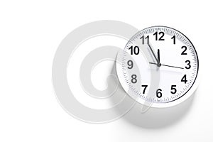 Close up to a wall clock, Doomsday Clock