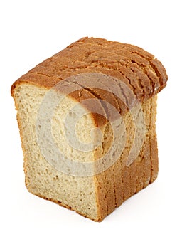 Close-up of toast bread on white