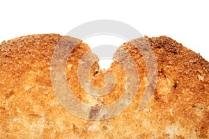 Close Up of a Toasted Hme Made Bread Roll Showing Texture