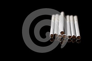 Close-up of Tobacco Cigarettes Background