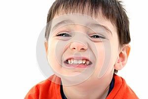 Close Up of Toddler Boy Smiling