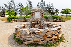 Close up of the Tomb of Mr. Lecqi slave trader in front of  Obafemi Awolowo Museum beach Lekki Lagos Nigeria photo