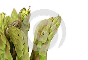Close-up of top asparaguses.