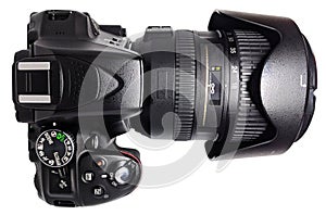 DSLR camera with zoom 18-200 mm lens photo