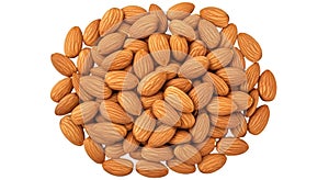 A Pile of Almonds on a Black Background