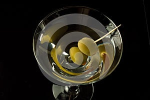 Close up of the top of a martini