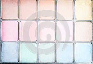 Top view texture multicolor make up patterns background