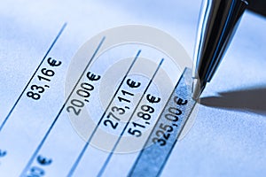 Close-up Of Total Amount Due In Invoice