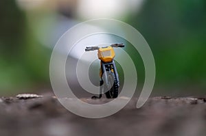 Close-up of a toy bike