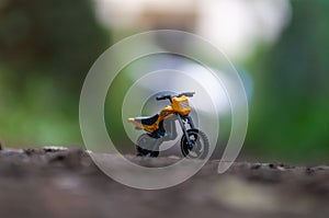 Close-up of a toy bike