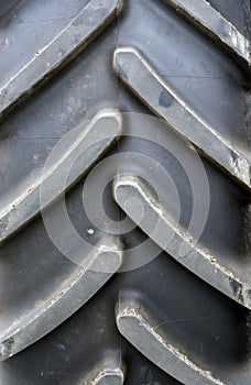 Close up of a tractor tire