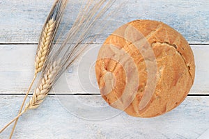 Close-up of traditional bread.