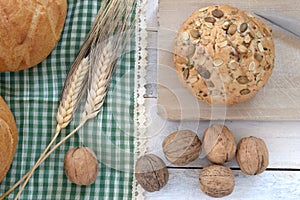 Close-up of traditional bread.