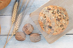 Close-up of traditional bread.