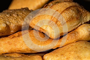 Close up traditional Caucasian buns lakuma on plate