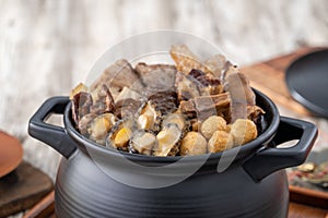 Close up of traditional Chinese food named Fo Tiao Qiang