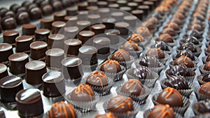 Close Up of a Tray of Chocolates