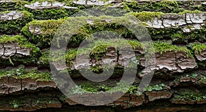 Close-up of a tree bark covered