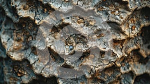Close-Up of Tree Trunk With Peeling Bark