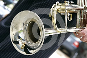 Close up of trumpet