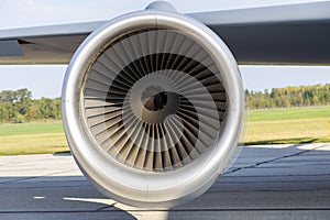 Close Up Turbine Jet Engine