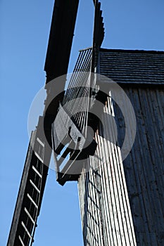 Close-up of a turbine (wing) of an old windmill.