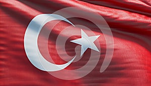 Close up of Turkish flag