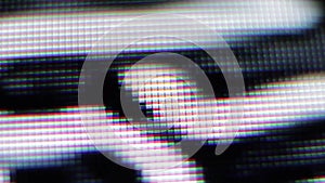 Close up of tv show. Television pixels
