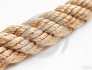 Close-up of Twisted Hemp Rope