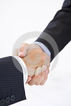 Close Up Of Two Businessmen Shaking Hands