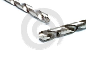 Head of Drill bits on white background.