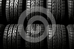 Close up tyre profile car tires