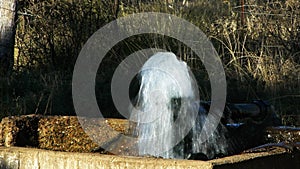 Close up of an uncapped artesian bore