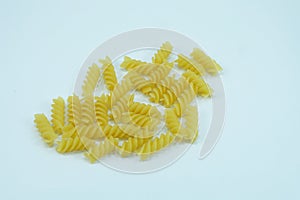 Close up of Uncooked Italian Spiral Pasta used as background