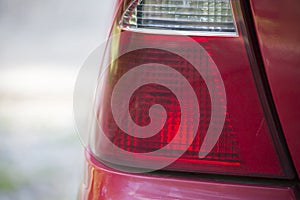 Close Up of an Unlit Rear Taillight