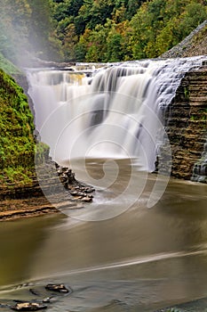 Close-Up Of The Upper Falls At Letchworth State Park