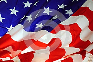Close-up of USA flag