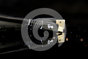 Close up usb cable