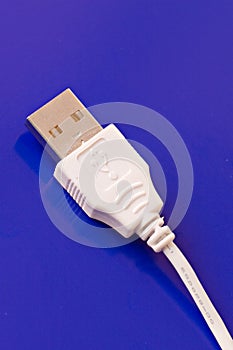 Close-up of a USB connection cable