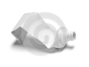 Toothpaste white tube hygiene used empty