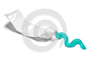 toothpaste white tube hygiene used empty