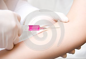 Close-up vaccination procedure