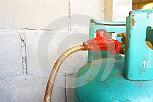 Close up of Valves and Gas Tanks