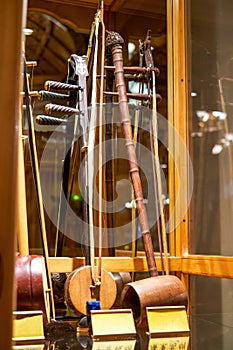 Close-up of various traditional Chinese vocal instruments