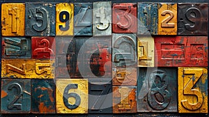 Close Up of Various Typefaces