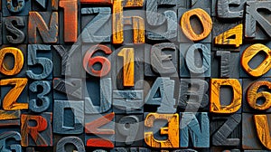 Close Up of Various Typefaces