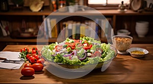 close-up of vegetables, lots of vegetables on the table, vegetables in a restaurant, fresh vegetables on wooden table