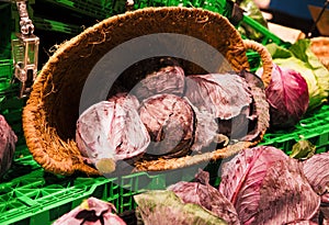 Close up of vegetables on market stand