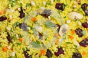 Close up of a vegetarian couscous